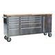 Sealey Mobile Stainless Steel Tool Cabinet 10 Drawer & Cupboard Ap7210ss