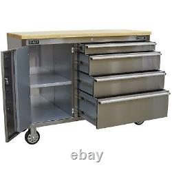 Sealey Mobile Stainless Steel Tool Cabinet 4 Drawer Grey. AP4804SS