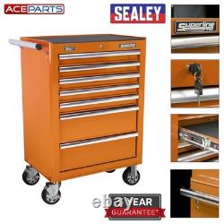 Sealey Orange Tool Box Cabinet Chest Rollcab 7 Drawer with Ball Bearing Slides