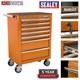 Sealey Orange Tool Box Cabinet Chest Rollcab 7 Drawer With Ball Bearing Slides