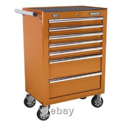 Sealey Orange Tool Box Cabinet Chest Rollcab 7 Drawer with Ball Bearing Slides