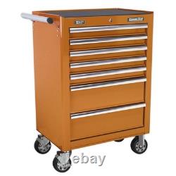 Sealey Orange Tool Box Cabinet Chest Rollcab 7 Drawer with Ball Bearing Slides