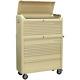 Sealey Premier Retro Style Wide 10 Drawer Roller Cabinet And Tool Chest Cream