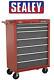 Sealey Red 7 Drawer Roll Cab Roller Cabinet Bottom Metal Toolbox Chest Ap22507bb