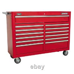 Sealey Rollcab 13 Drawer with Ball Bearing Runners Red Tool Box Storage Cabinet