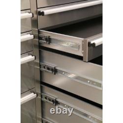 Sealey Tool Cabinet Mobile Stainless Steel 10 Drawer & Cupboard Premier