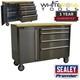 Sealey Tool Cabinet Mobile Stainless Steel 4 Drawer Premier Lockable