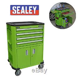 Sealey Tools AP980MTHV Tool Trolley with 4 Drawers, 2 Door Cupboard & Shelf