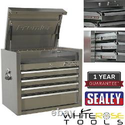 Sealey Top Chest 4 Drawer 675mm Stainless Steel Heavy Duty Tool Storage Box