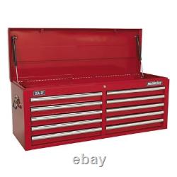 Sealey Topchest 10 Drawer with Ball Bearing Runners Red Part No. AP5210T