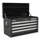 Sealey Topchest 6 Drawer With Ball Bearing Runners Black Tool Chest Ap33069b