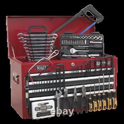 Sealey Topchest 6 Drawer with Ball Bearing Slides Red/Grey & 98pc Tool Kit