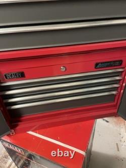 Sealey Topchest & Rollcab Combination 6 Drawer Red/Grey Tool Storage AP2200BB