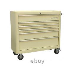 Sealey XL WIDE RETRO Cream 10 Drawer Tool Storage Roller Box/Chest AP41COMBO