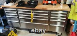 Sgs 72 Stainless Steel 15 Drawer Work Bench Tool Box Chest Cabinet
