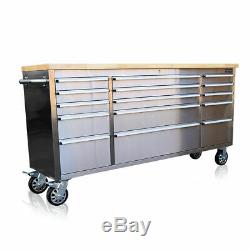 Sgs Tools 72 Inch Stainless Steel 15 Drawers Work Bench Tool Chest Cabinet