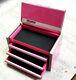 Snap-on New Pink Mini Upper Top Tool Box Drawers Base Cabinet Chrome Miniature