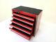 Snap-on New Red Mini Bottom Tool Box 5 Drawers Base Cabinet Chrome Trim Micro