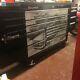 Snap On 55 Black Tool Box Roll Cab Has Black Armour Top, Side Drawer And Cabinet