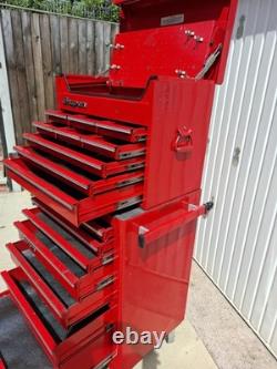 Snap-on Red Metal Tool Cabinet 11 Drawer Wheeled KRA-80 F KRA412B