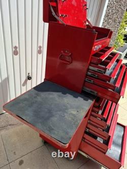 Snap-on Red Metal Tool Cabinet 11 Drawer Wheeled KRA-80 F KRA412B
