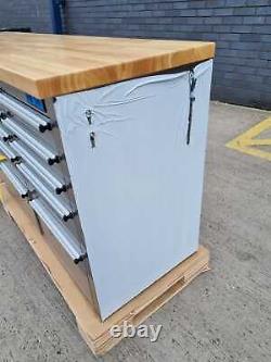Stc7200b 72in Stainless Steel 15 Drawer Work Bench Tool Cabinet 12-9-22 11