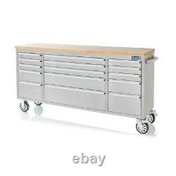Stc7200b 72in Stainless Steel 15 Drawer Work Bench Tool Cabinet 14-6-22 9