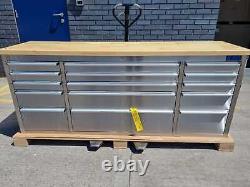 Stc7200b 72in Stainless Steel 15 Drawer Work Bench Tool Cabinet 20-6-22 7