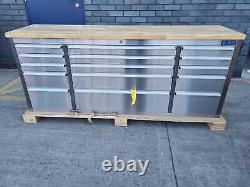 Stc7200b 72in Stainless Steel 15 Drawer Work Bench Tool Cabinet 22-6-22 2