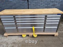 Stc7200b 72in Stainless Steel 15 Drawer Work Bench Tool Cabinet 24-10-22 8