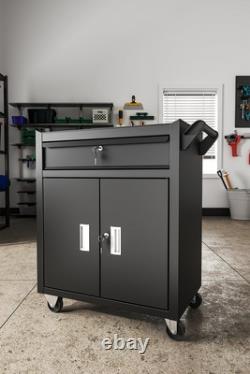 Steel Tool Cart Equipment Storage Trolley Drawers Cabinet Wheels Garage Workshop