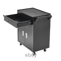 Steel Tool Cart Equipment Storage Trolley Drawers Cabinet Wheels Garage Workshop