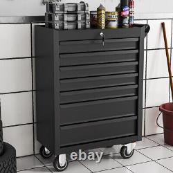 Steel Tool Chest Rolling Storage Drawer Cabinet Organizer Cart Lockable with Key