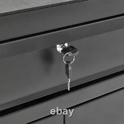 Steel Tool Chest Rolling Storage Drawer Cabinet Organizer Cart Lockable with Key