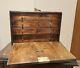 Stunning Vintage Lockable Oak Wooden Engineers Tool/ Collectors 4 Drawer Cabinet