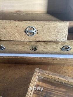 Superb Vintage Engineers Tool Chest Cabinet CQR 1940s Oak Key 6 drawers