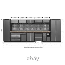 Superline PRO 4.9m Storage System Pressed Wood Worktop SealeyAPMSSTACK15W