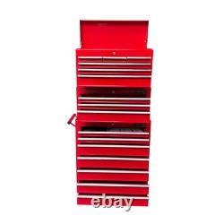 Tool Box Roller Cabinet Steel Chest 16 Drawers Red 3pc Us Pro Tools
