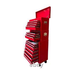 Tool Box Roller Cabinet Steel Chest 16 Drawers Red 3pc Us Pro Tools