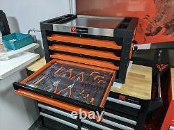 Tool Box Roller Cabinet Steel Chest 4 Drawers Full Of Tools Widmann