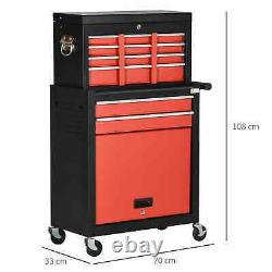 Tool Cabinet Cart, Workshop Trolley on Wheels, 6 Drawer with Ball Bearin