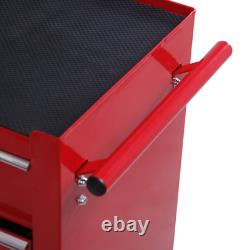 Tool Cabinet Rolling 5 Drawer Lockable Metal Box Workshop Trolley Chest HOMCOM