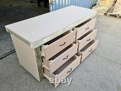 Tool Cabinet Workbench Wooden 18mm MDF Top Industrial Storage Work Table