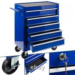 Tool Cabinet with 5 Drawers Storage Toolbox Tools Trolley Chest Garage Organiser