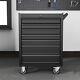 Tool Cabinet With Chest Of 7 Drawer Storage Cart Wheel Trolley Ball Bearing Box