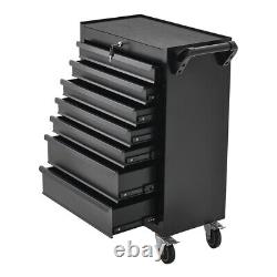 Tool Cabinet with Chest of 7 Drawer Storage Cart Wheel Trolley Ball Bearing Box