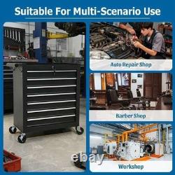 Tool Chest 7Drawer Cabinet Organizer Lockable Steel Cart Casters Garage Workshop