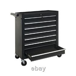 Tool Chest 7Drawer Cabinet Organizer Lockable Steel Cart Casters Garage Workshop