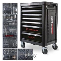Tool Chest Box Trolley Cabinet With Tools Steel Top Workshop Storage Carrier
