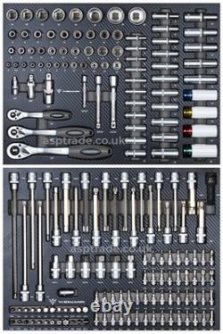 Tool Chest Box Trolley Cabinet With Tools Steel Top Workshop Storage Carrier